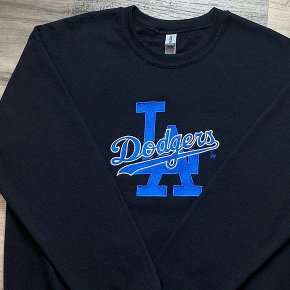 Mens Embroidered Los Angeles Dodgers Sweatshirt Medium - Picture 2 of 3